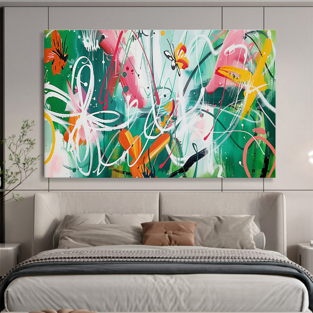 Tailored High-Altitude Weather Modification Station Giant Abstract Hand Painting DLZ2607