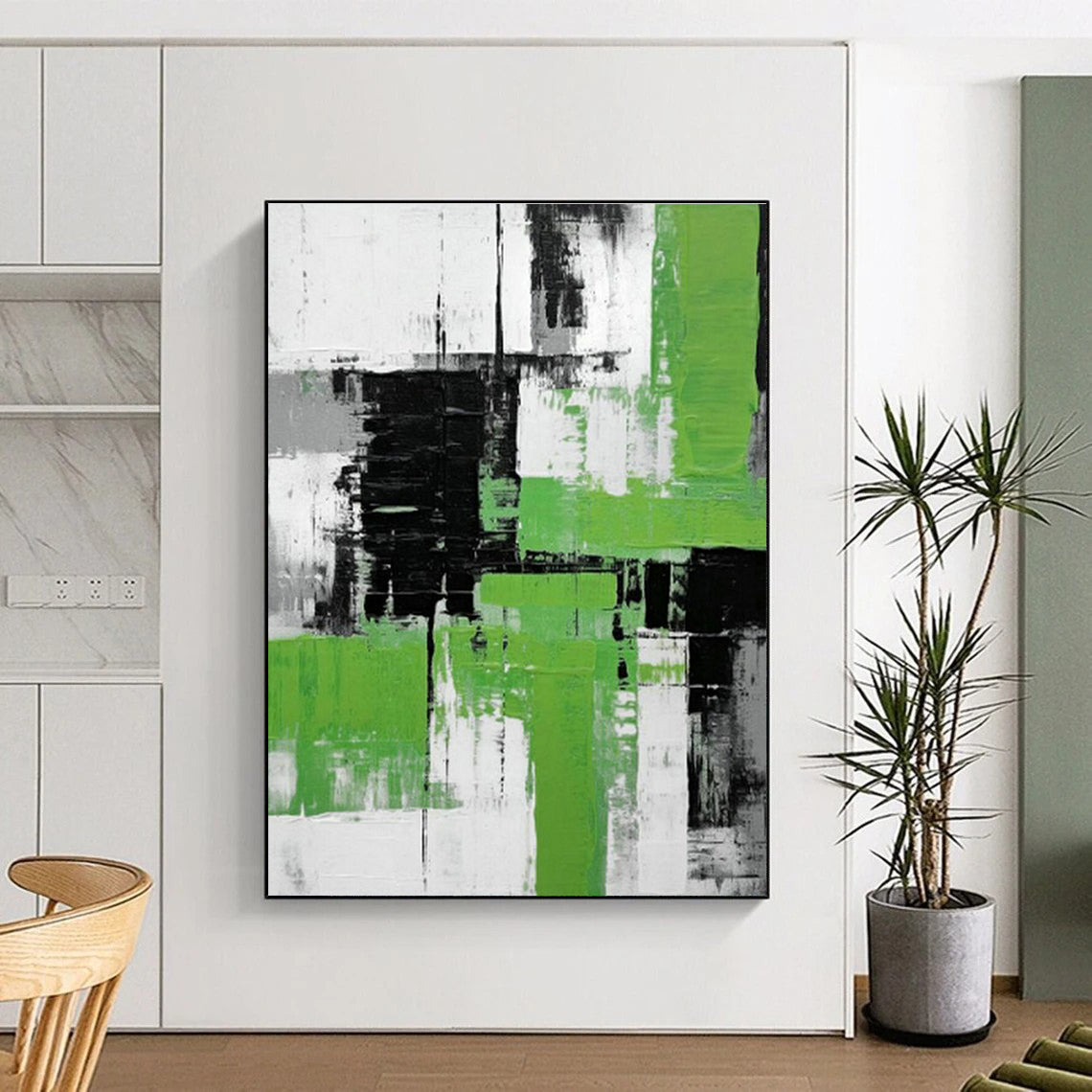 Massive Custom Hand-Painted Abstract Canvas - Creative Dynamism for Advertising Agencies  DLZ0277