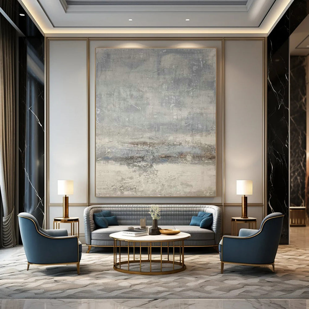 Gigantic Custom Hand-Painted Abstract Art - Stunning Decor for Cruise Ship Lobbies  DLZ0199
