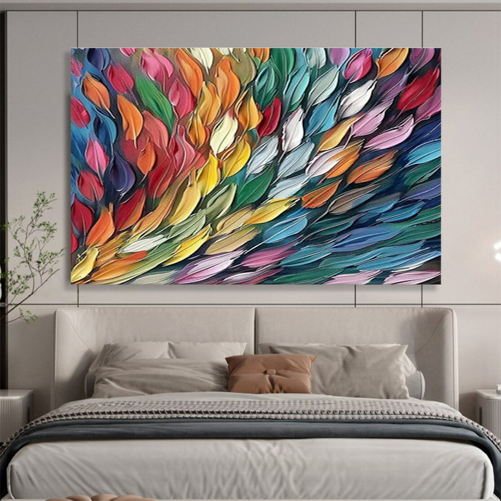 Large-Size Custom Abstract Hand Painting for Urban Rooftop Solar-Powered Irrigation Control Hub DLZ3073