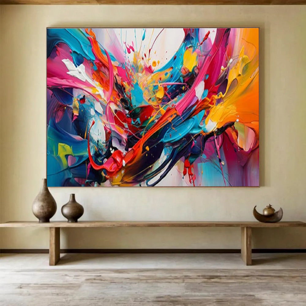 Custom-Made Giant Abstract Hand Painting for Underwater Sensor Network Expansion and Upgrades Center DLZ3074