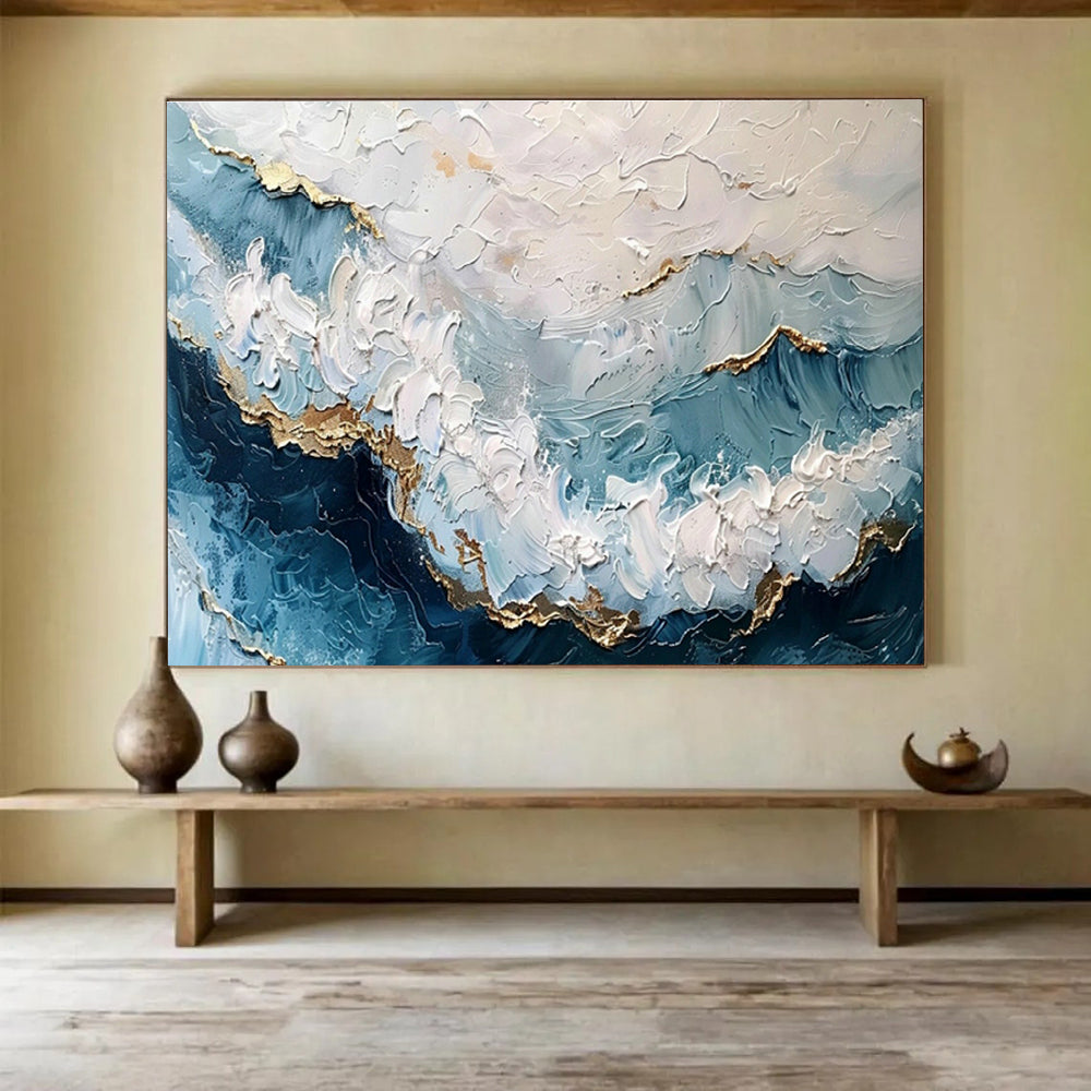Customized Large-Scale Abstract Hand Painting for Martial Arts Dojo DLZ2731