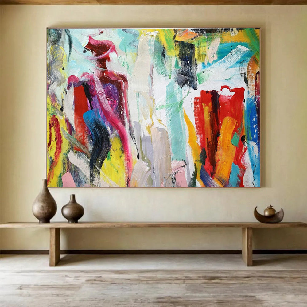 Customized Large-Scale Abstract Hand Painting for Mall Lounge DLZ2685
