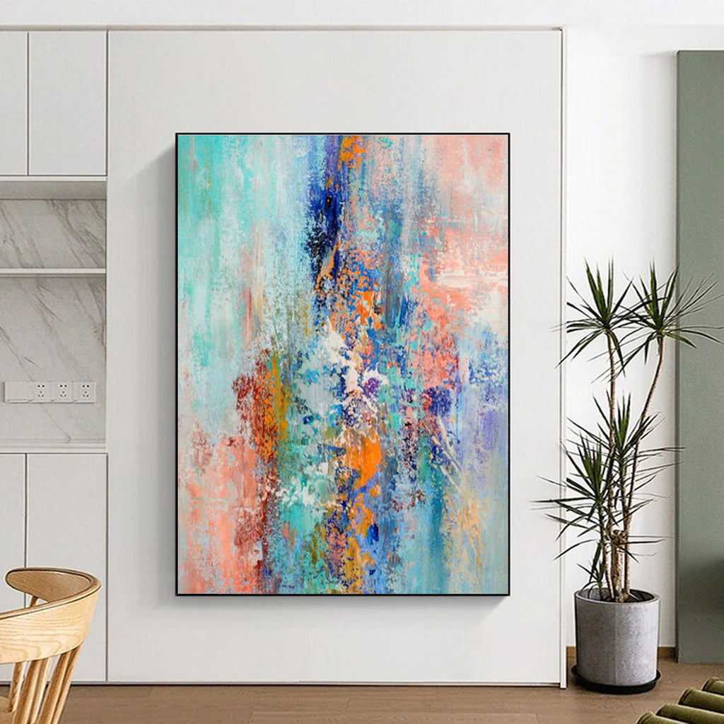 Gigantic Custom Hand-Painted Abstract Canvas for Flower Arrangement Workshops  DLZ0012