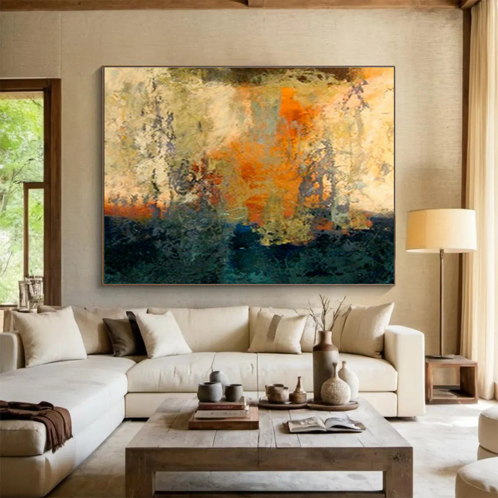 Large-Size Custom Hand-Painted Abstract Painting for Veterinary Emergency Room DLZ2762