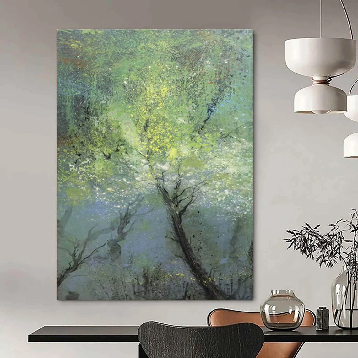 Green Forest Abstract Painting ADGE247