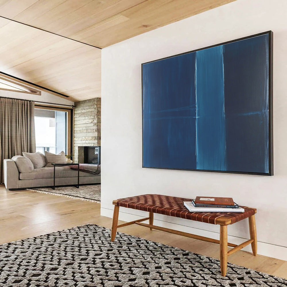 Deep Blue Abstract Painting DYP106