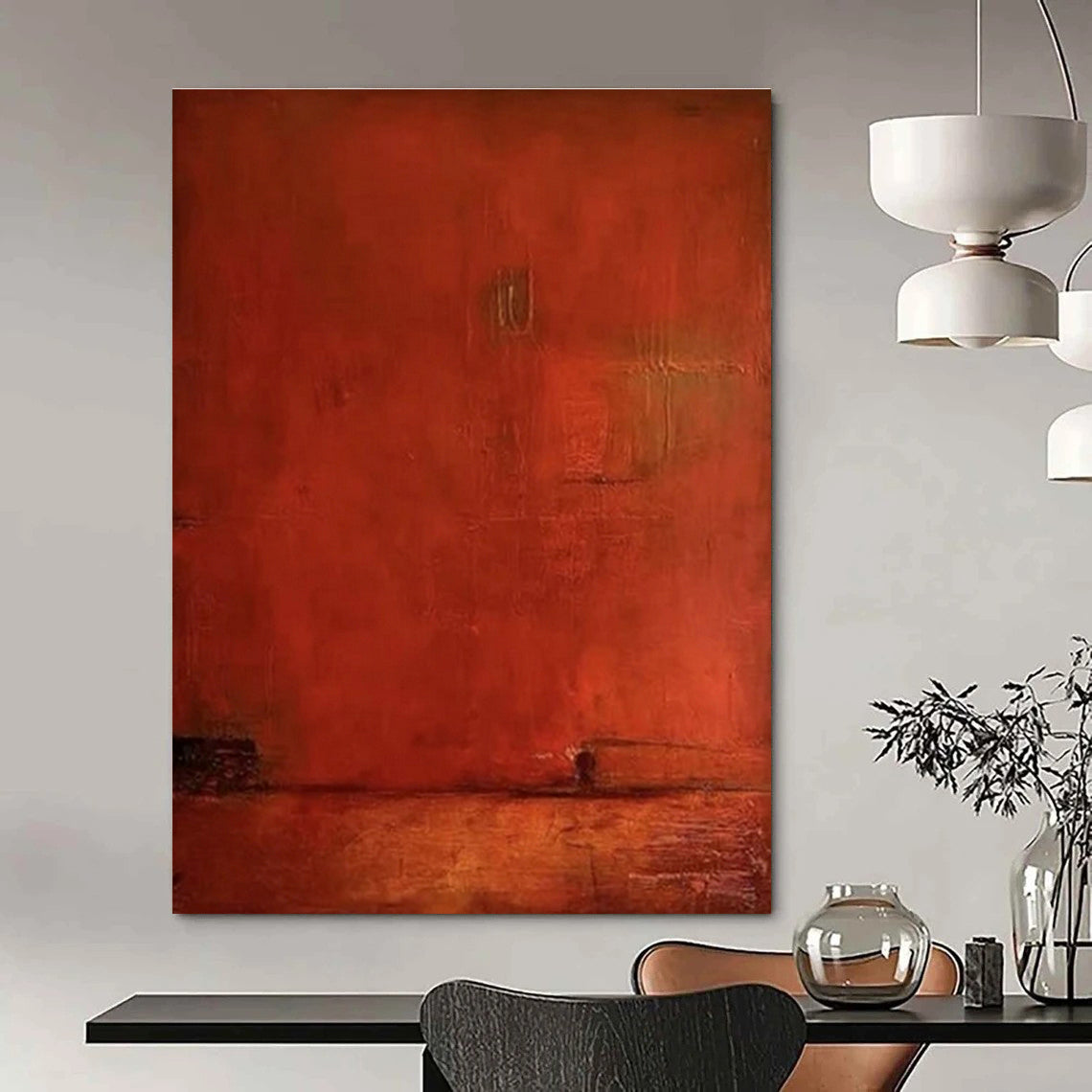 Customizable Handmade Abstract Canvas for Hallway and Cottage Entryway DLZ1498
