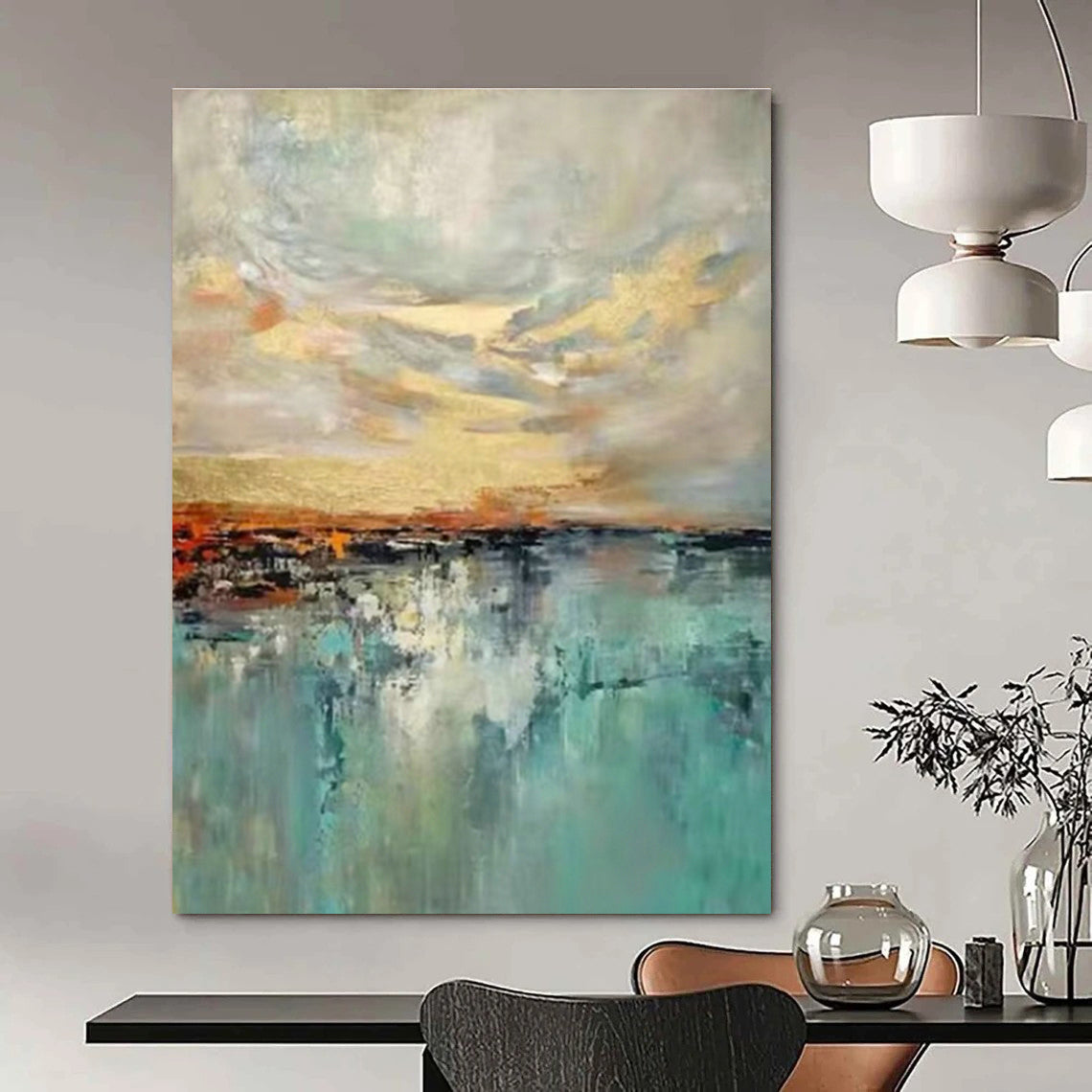 Massive Custom Abstract Paintings for Office Conference Rooms & Bedroom Dressing Areas DLZ0581