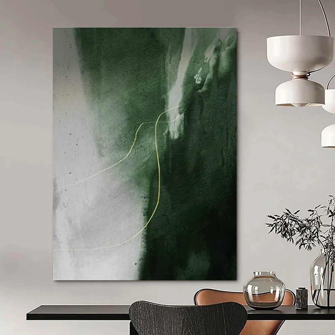Custom Hand-Painted Abstract Canvas for Bedroom and Hallway DLZ1494
