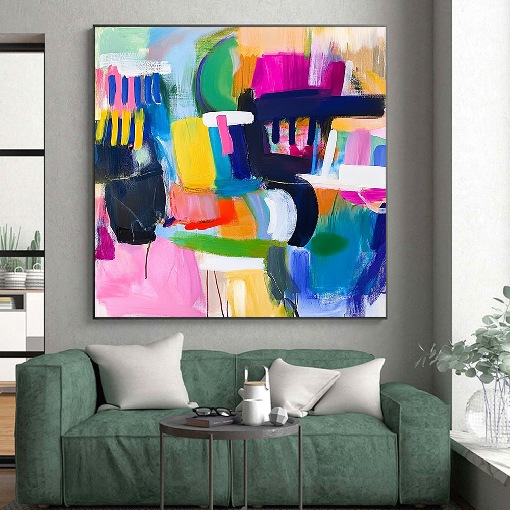 Vivid Color Abstract Painting with Expressive Brushstrokes GER577