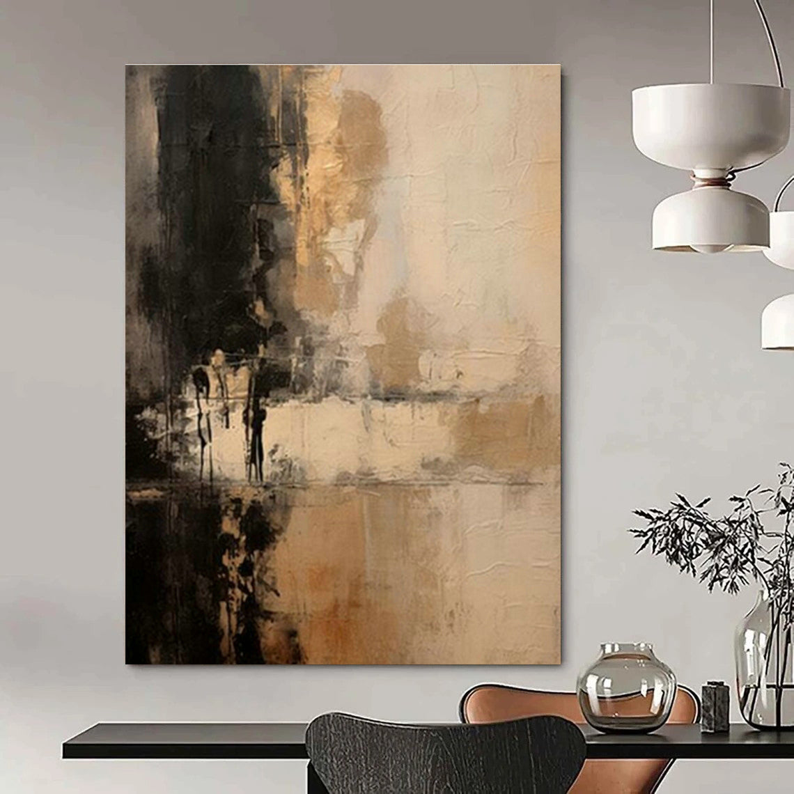 Giant Custom Abstract Canvases for Bedroom Focal Points DLZ0387