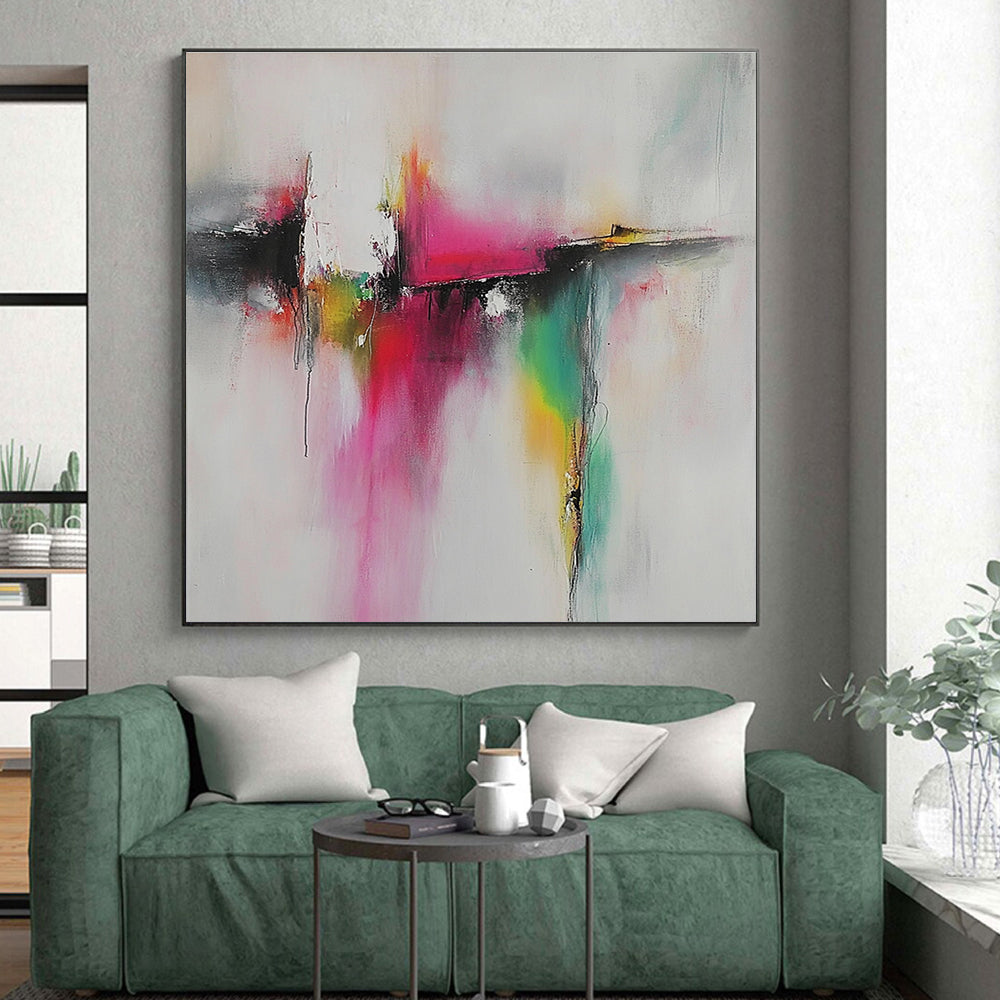 Colorful Drip Abstract Painting with Vibrant Hues GER496