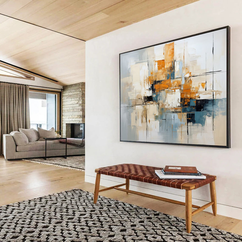 Modern Abstract Cityscape Abstract Painting THY006