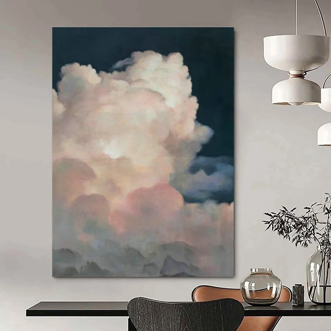 Extra - Vast Hand - Painted Abstract Canvases for Hallway Stairwells & Living Room Alcoves DLZ0582