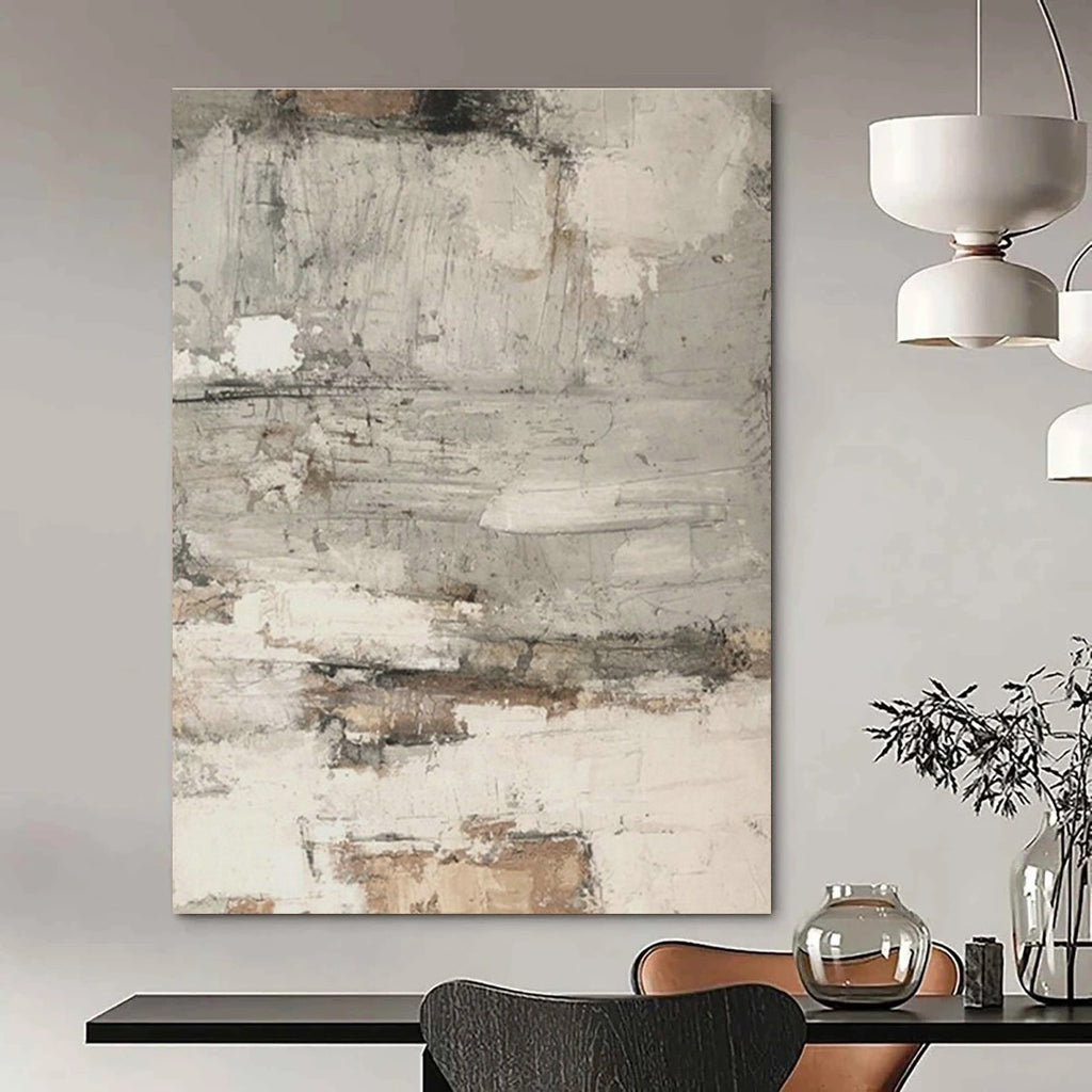 Large Customizable Hand-Painted Abstract Art for Living Room Media Wall and Entryway Console Table Backdrop DLZ1869
