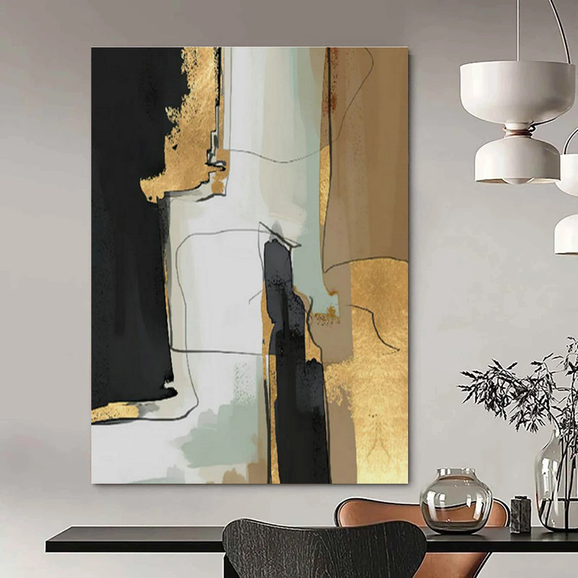 Immense Tailored Hand Painted Abstract Art for Hallway & Entryway DLZ2224
