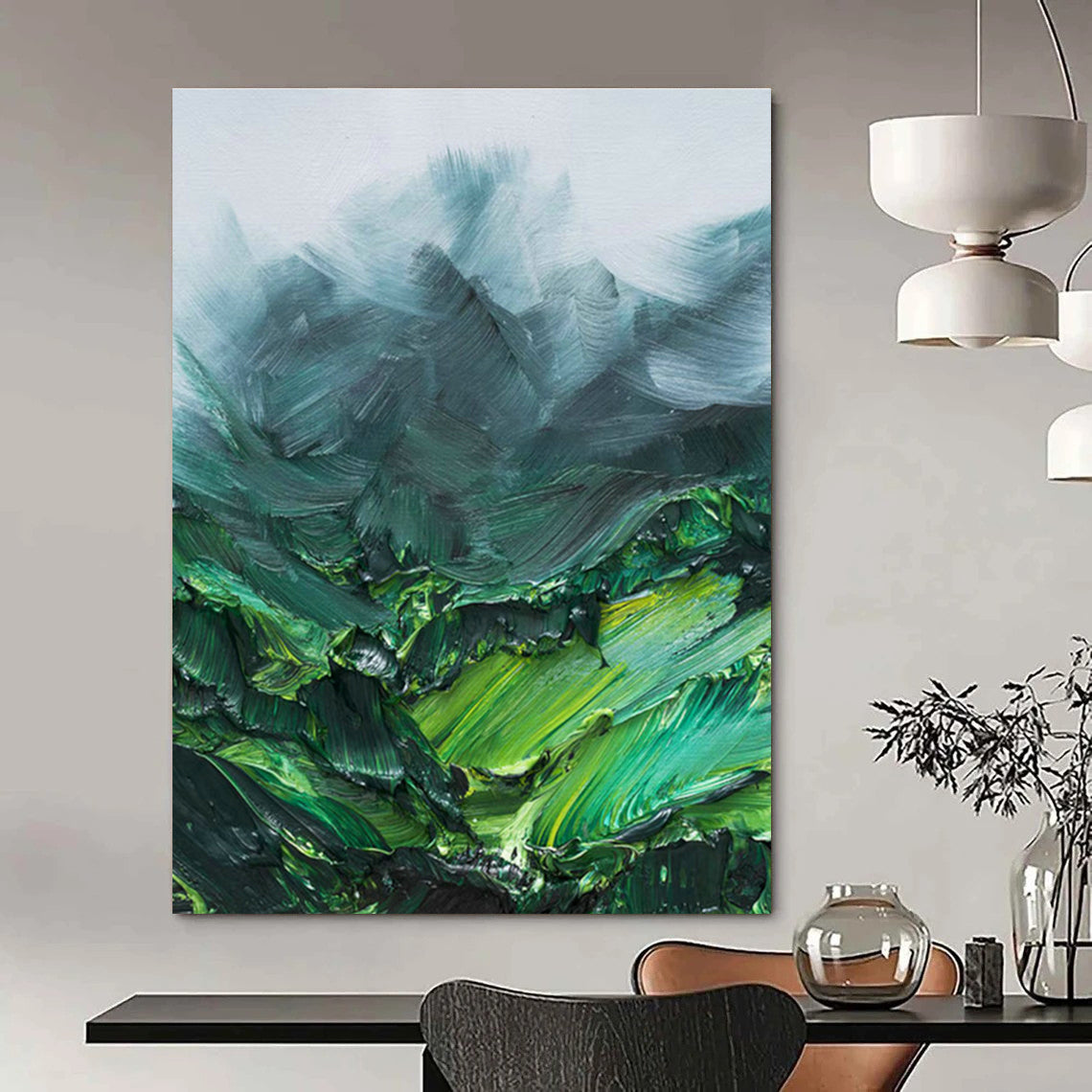 Modern Hand-Painted Abstract Canvas Painting, an Eye-Catching Decoration for Living Room and Entrance DLZ0951
