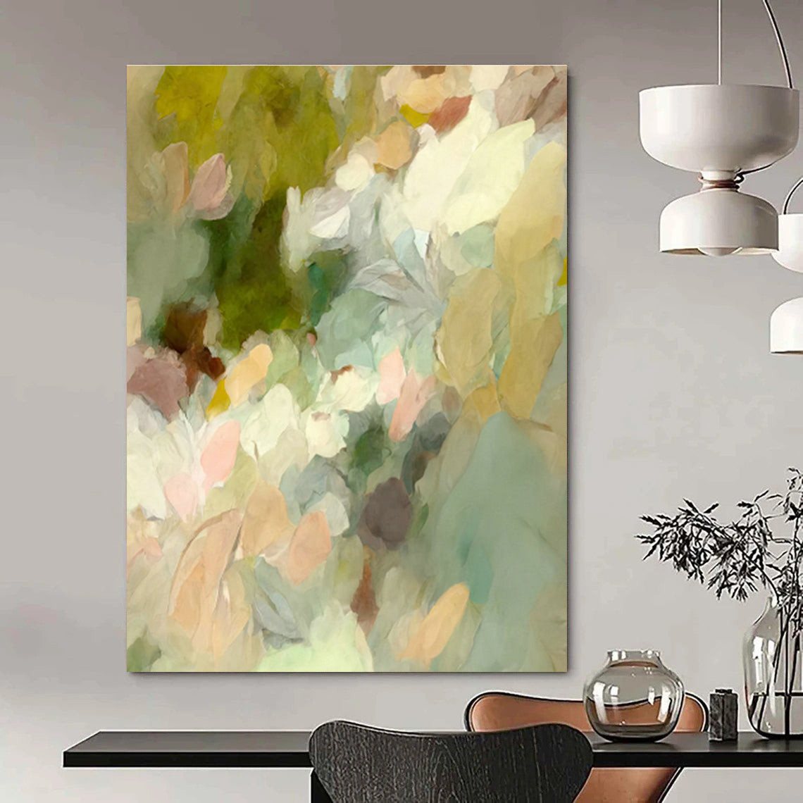 Custom Handmade Abstract Artwork for Cottage Bedroom & Entryway DLZ1359