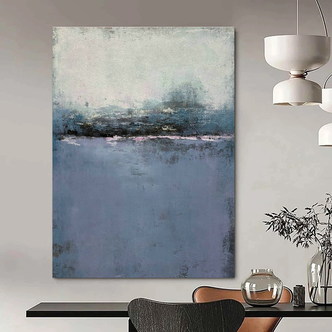 Monumental Hand-Painted Abstract Canvas for Office & Living Room DLZ1231