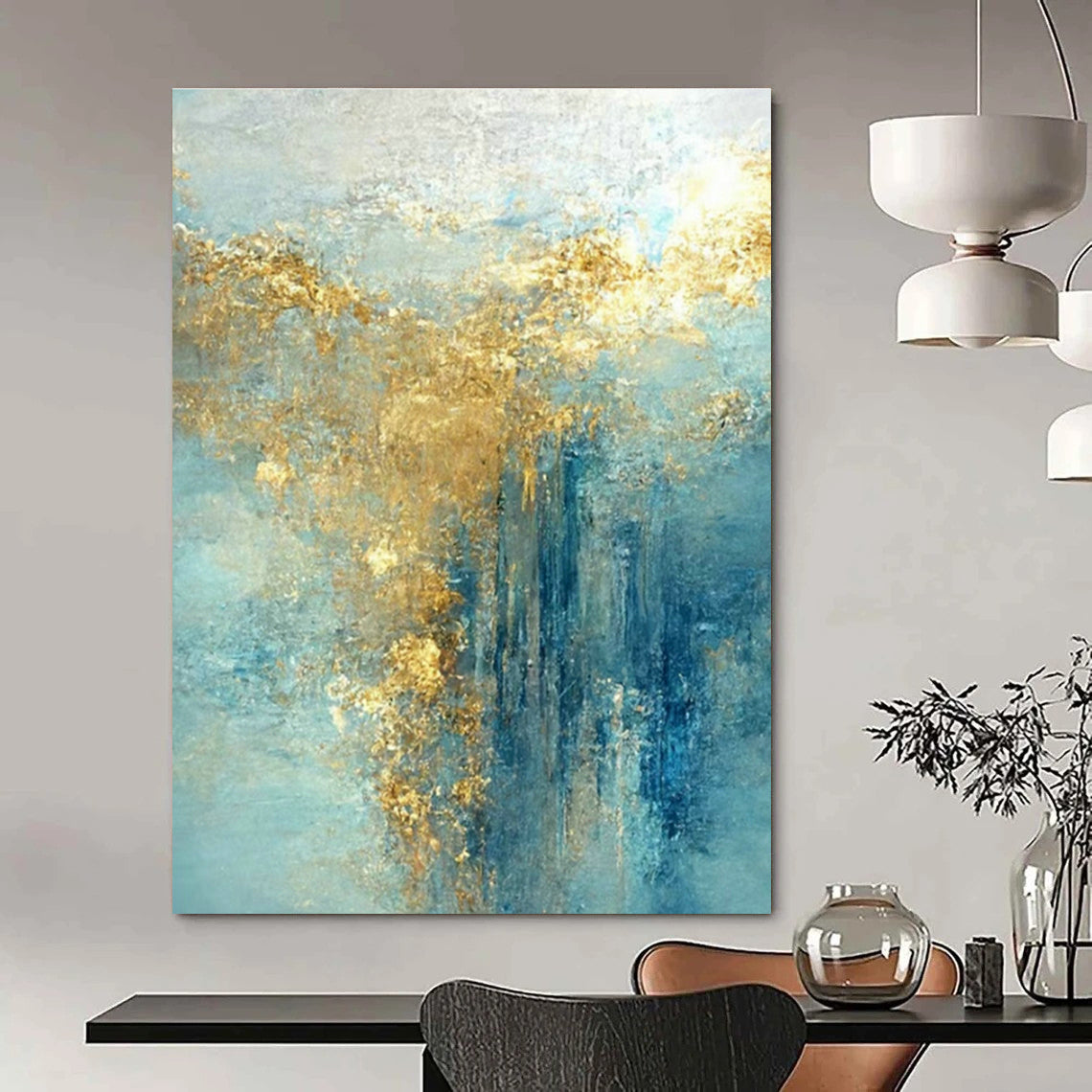 Large Customizable Handmade Abstract Wall Decor for Living Room Console Table Backdrop Wall and Bedroom Dresser Mirror Wall DLZ1907