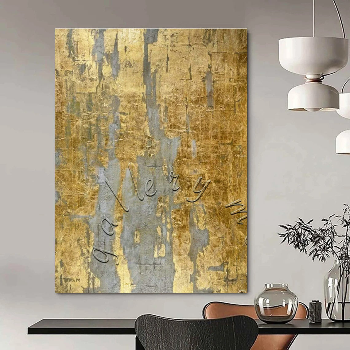 Original Handmade Abstract Canvas for Dining Room Sugar Bowl Wall & Entryway Umbrella Canopy Hanging Wall DLZ1775