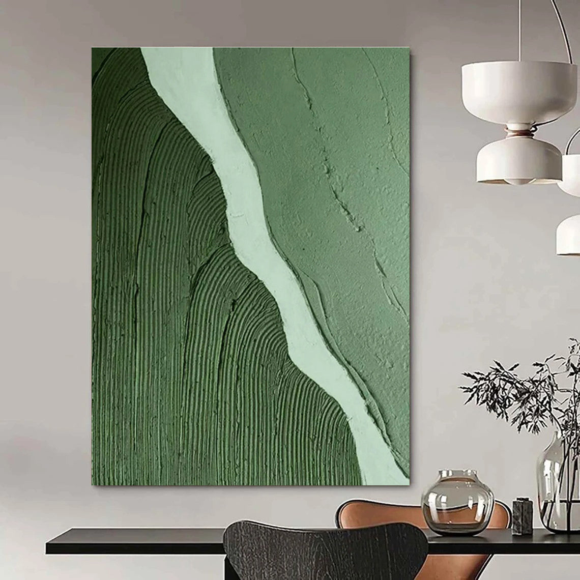 Original Handmade Abstract Painting for Dining Room and Entryway DLZ1495