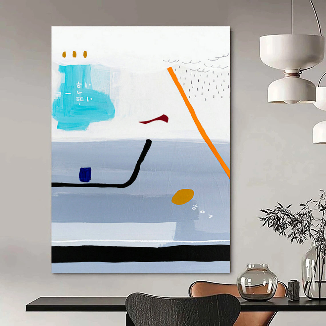 Immense - Sized Custom Abstract Wall Art for Living Room & Hallway DLZ1105