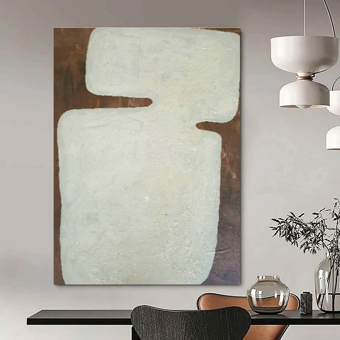 Oversized Custom Handmade Abstract Painting for Bedroom Wardrobe Interior Doors and Hallway Linen Closet Shelves DLZ1897