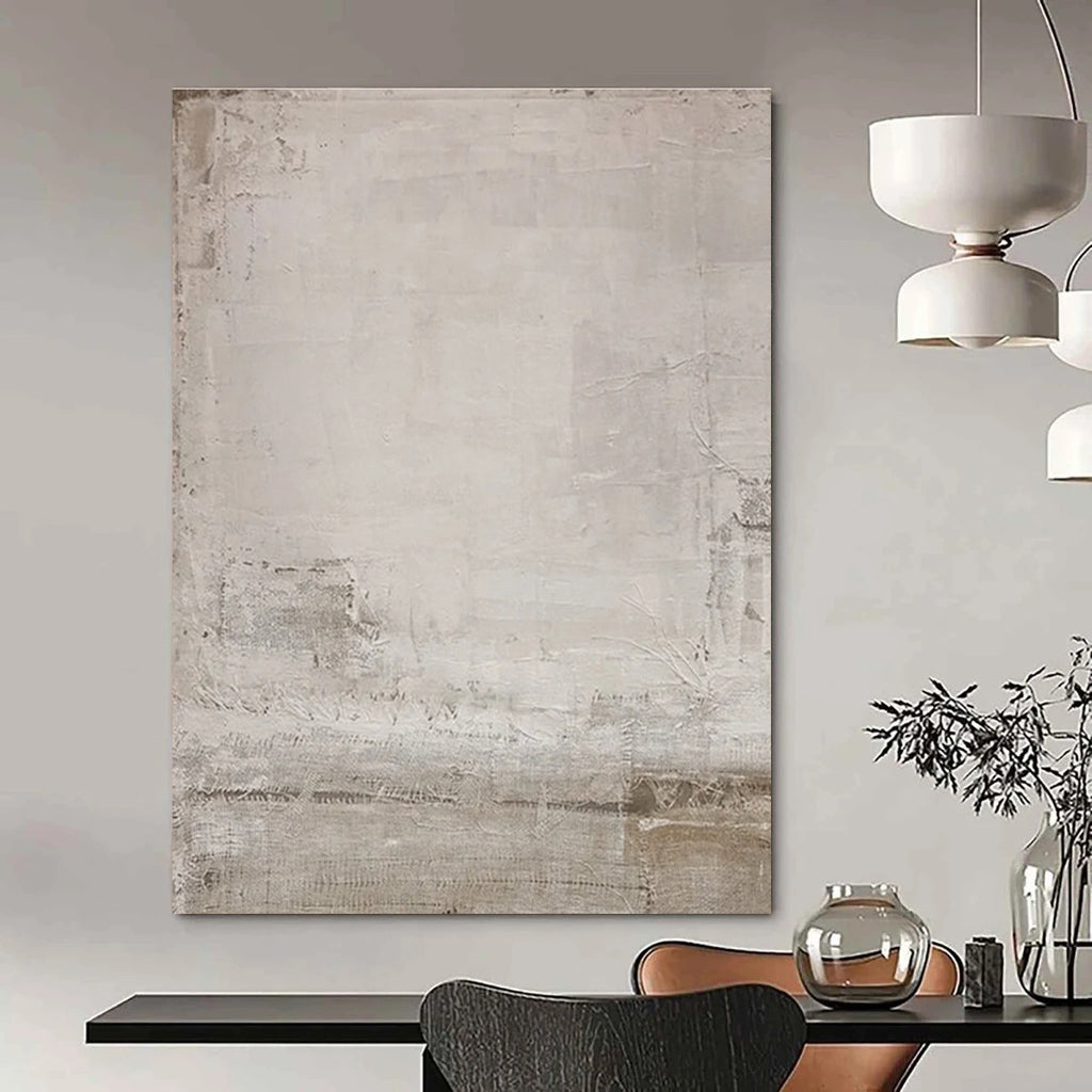 Gray - textured Minimalist Abstract Painting for Subtle Spaces ADGE055