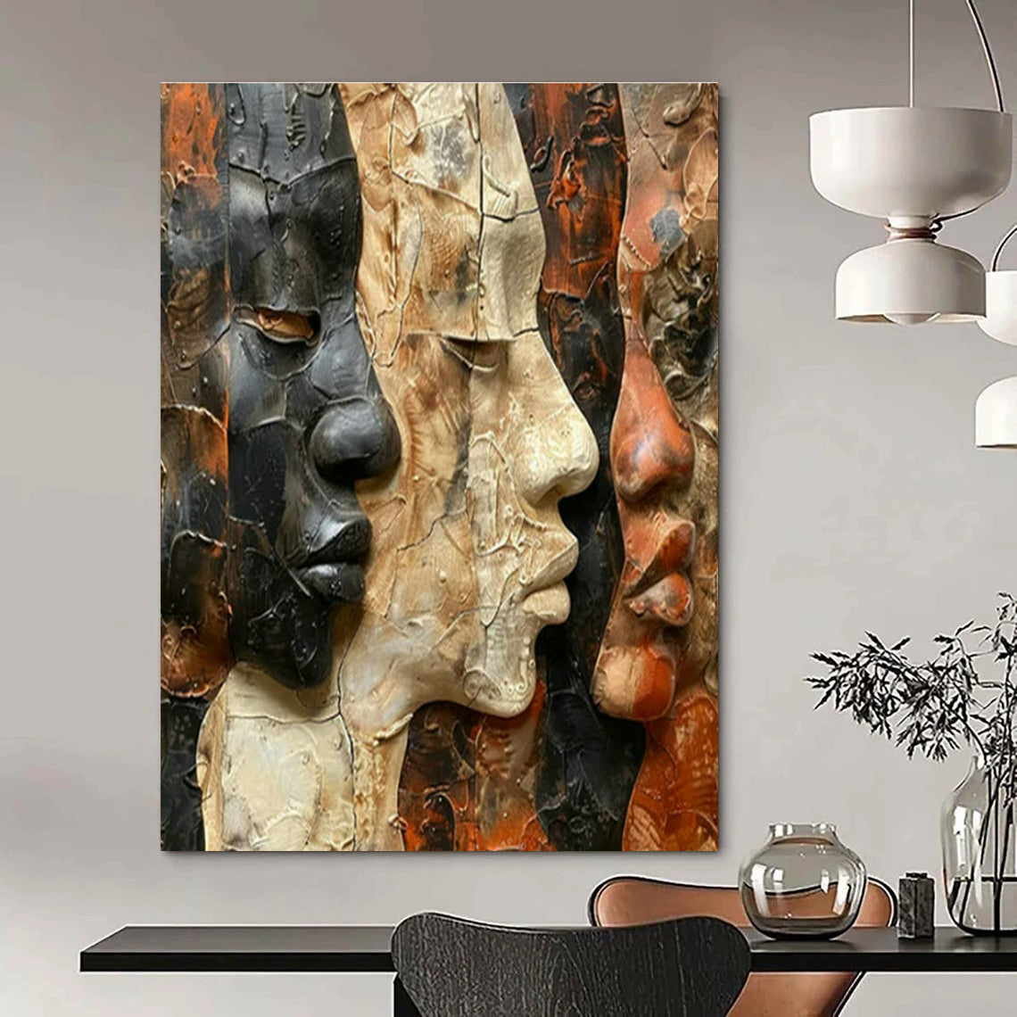Hand-Crafted Abstract Decor for Cottage Dining Room Side Table Wall and Entryway Umbrella Stand Wall DLZ1711