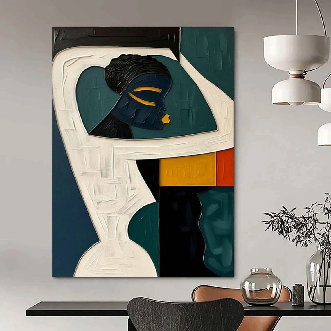 Gigantic Custom-Built Handmade Abstract Wall Art for Hallway & Entryway DLZ2171
