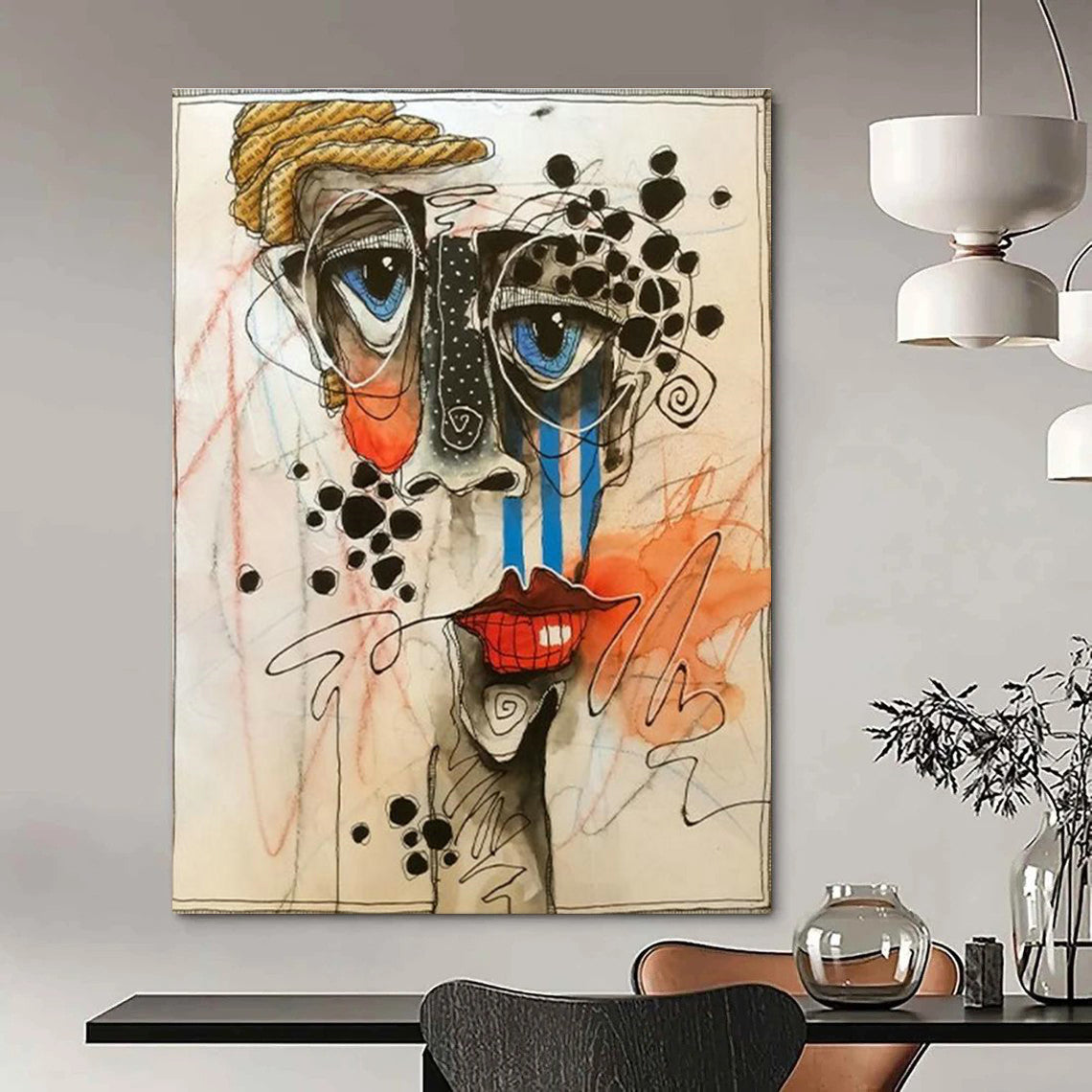 Large Custom Handmade Abstract Canvas for Office & Hallway DLZ2321