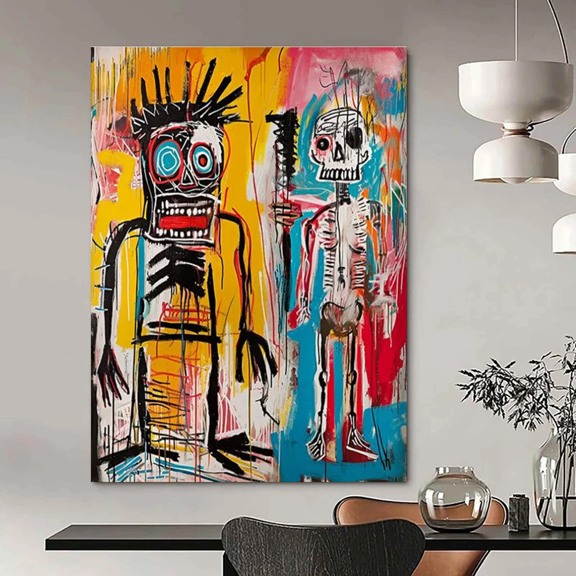 Abstract Figures Painting with Bold Colors and Expressive Lines ADGE099