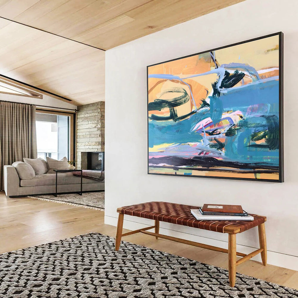 Vibrant Abstract Expression Abstract Painting THY007