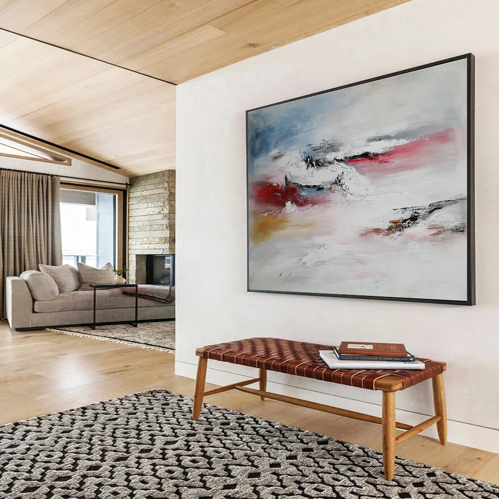Soft Color Landscape Abstract Painting with Pastel Tones DYP333