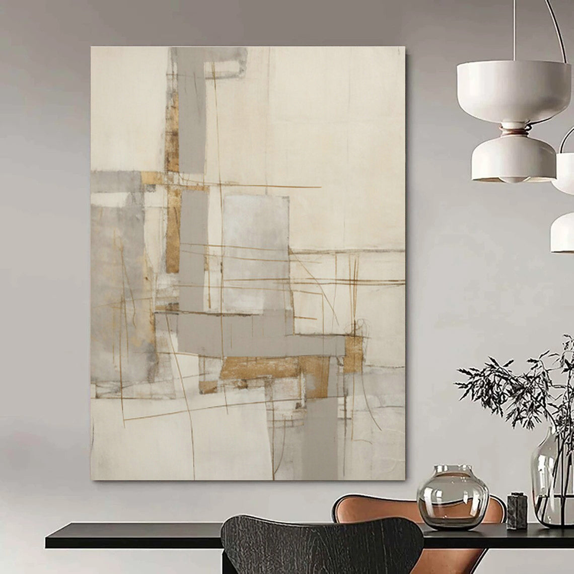 Handmade Large Abstract Gem for Cottage Living Room & Hallway DLZ1329
