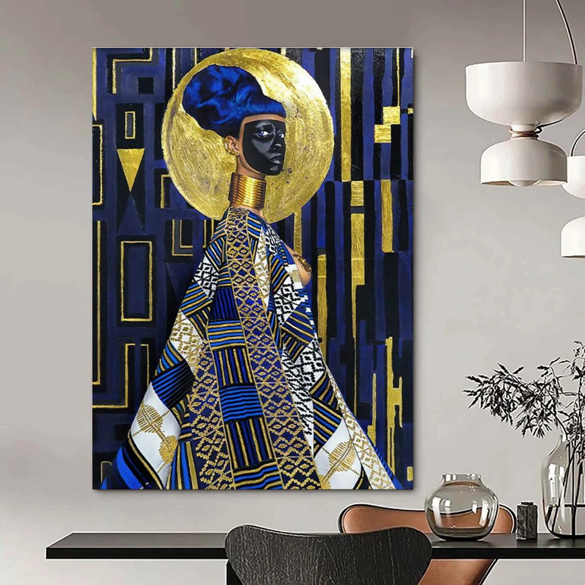 Custom Hand-Painted Abstract Canvas for Hallway & Cottage Office DLZ2324