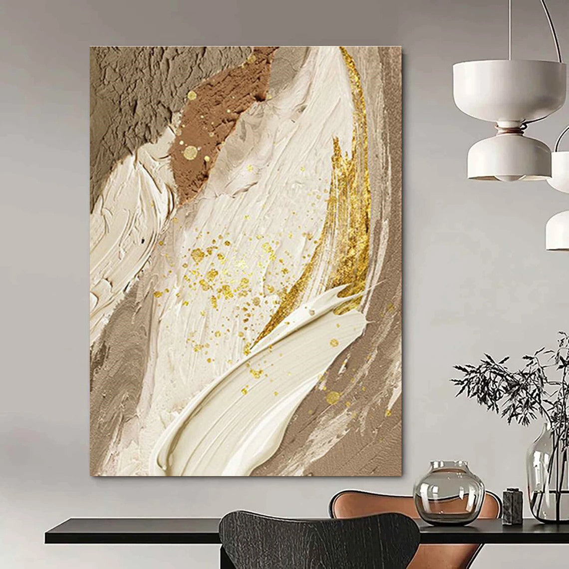 Enormous Custom-Built Hand Painted Abstract Canvas for Hallway & Entryway DLZ2177