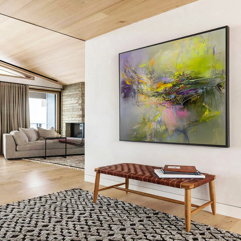 Vibrant Color Fusion Abstract Painting with Bold Strokes DYP463