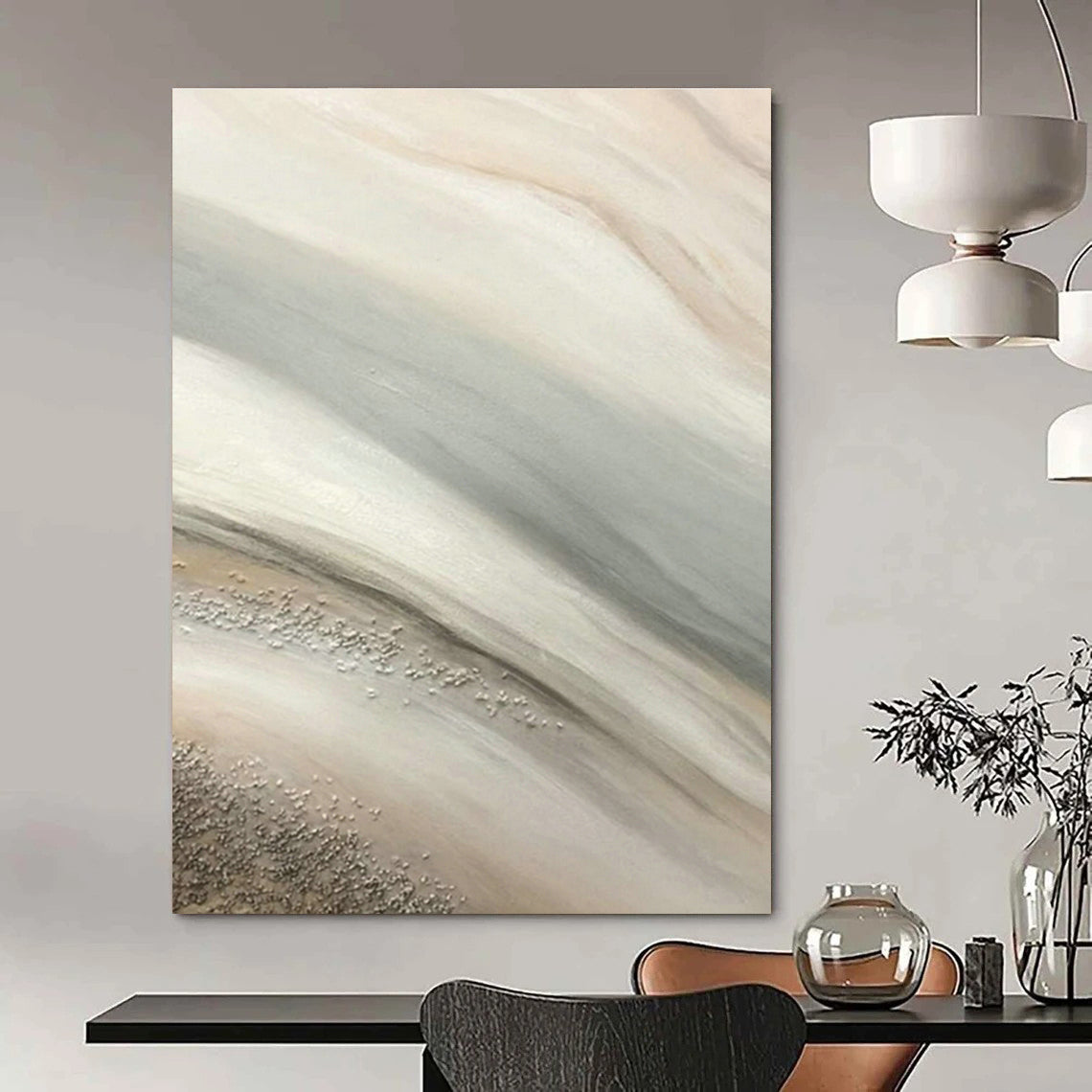 Large Hand-Painted Abstract Art for Office and Dining Room DLZ1497