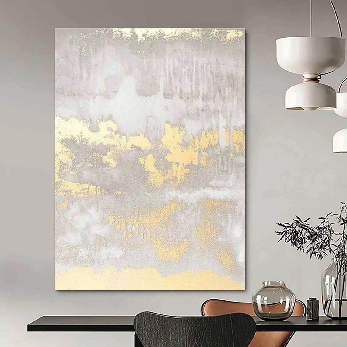 Large Hand-Painted Abstract Canvas Painting, a Personalized Dress for Living Room and Bedroom DLZ0958