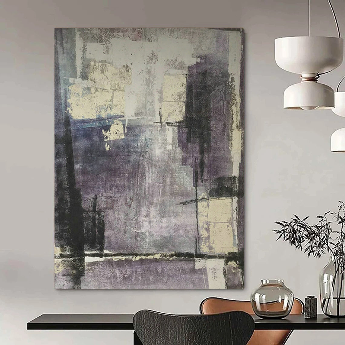 Oversized Custom Handmade Abstract Wall Decor for Cottage Office Loft Wall and Bedroom Walk-out Balcony DLZ1845
