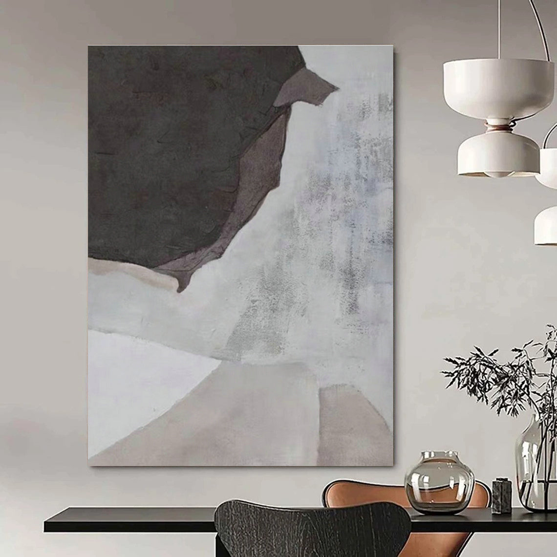 Large Hand-Painted Abstract Wall Art for Office & Cottage Living Room DLZ1189