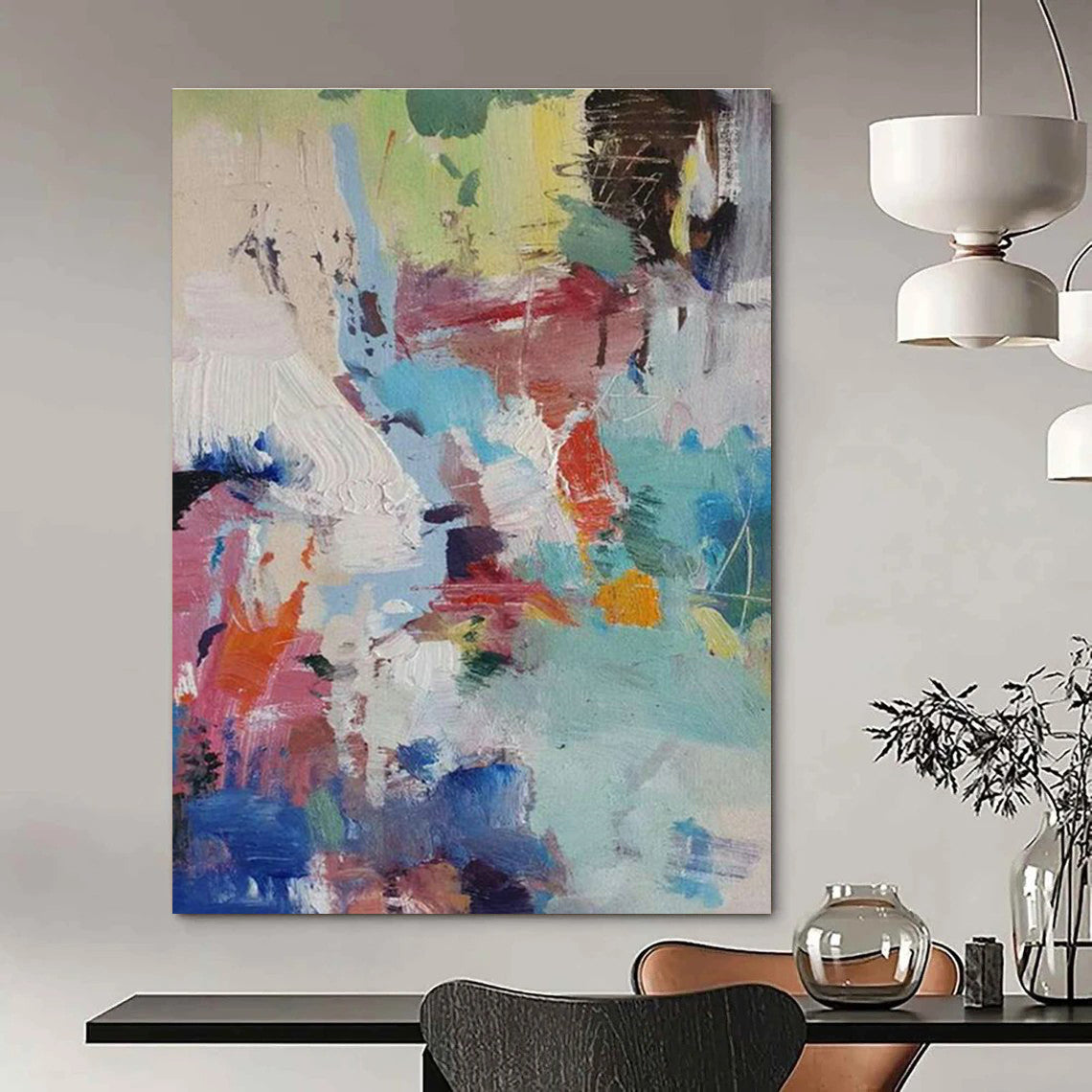 Large Handmade Abstract Painting for Dining Room & Office DLZ2279