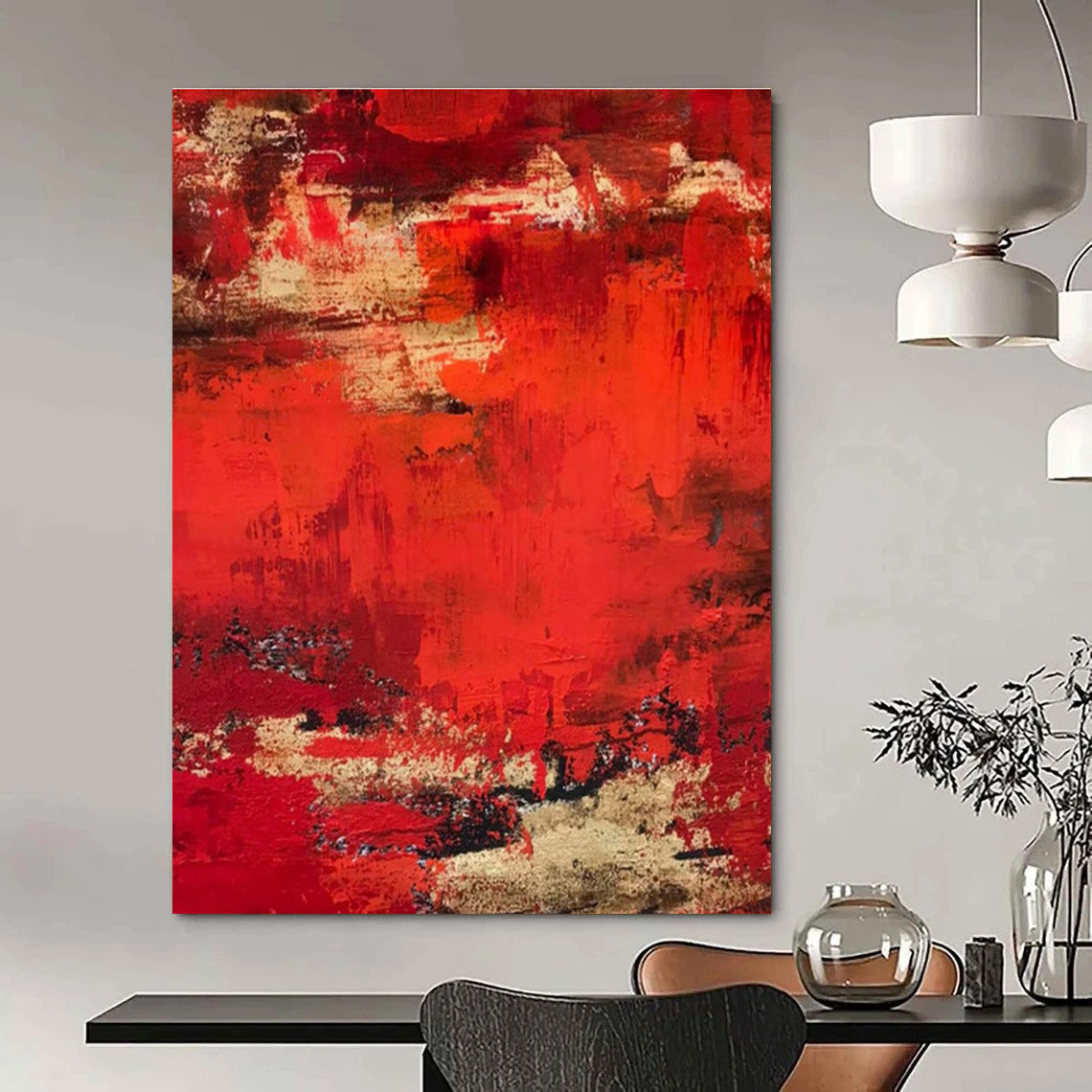 Oversized Abstract Hand - Painted Art for Entryway and Office DLZ0769