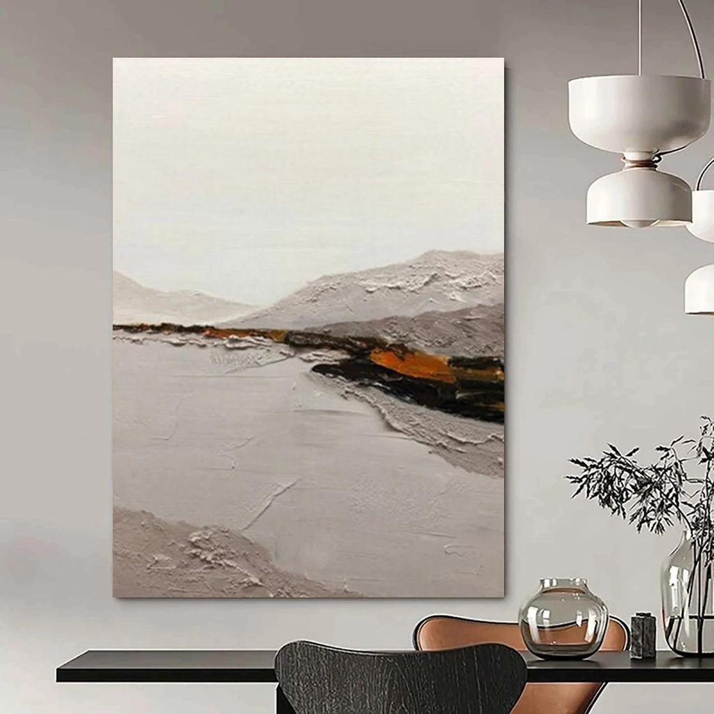 Minimalist Landscape Abstract Painting with Subtle Textures ADGE401