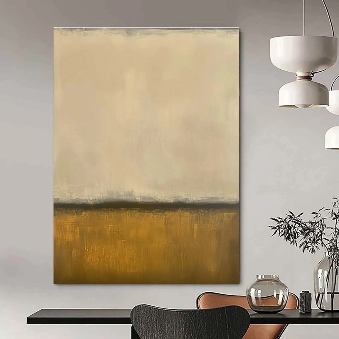 Immense - Sized Custom - Painted Abstract Canvas for Office & Cottage Hallway DLZ1245