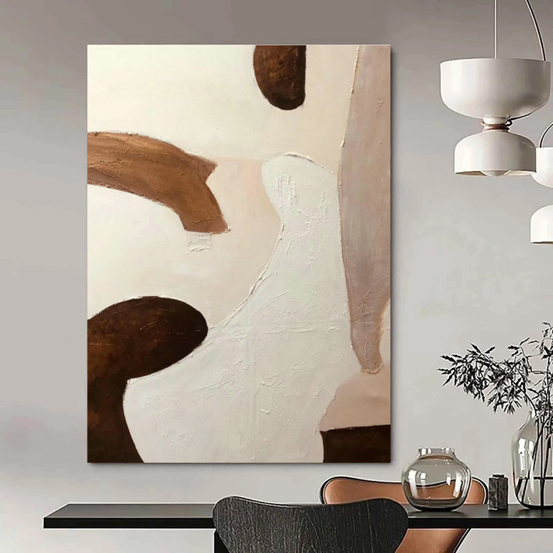 Handmade Extra-Large Abstract Canvas for Dining Room & Cottage Entryway DLZ1187