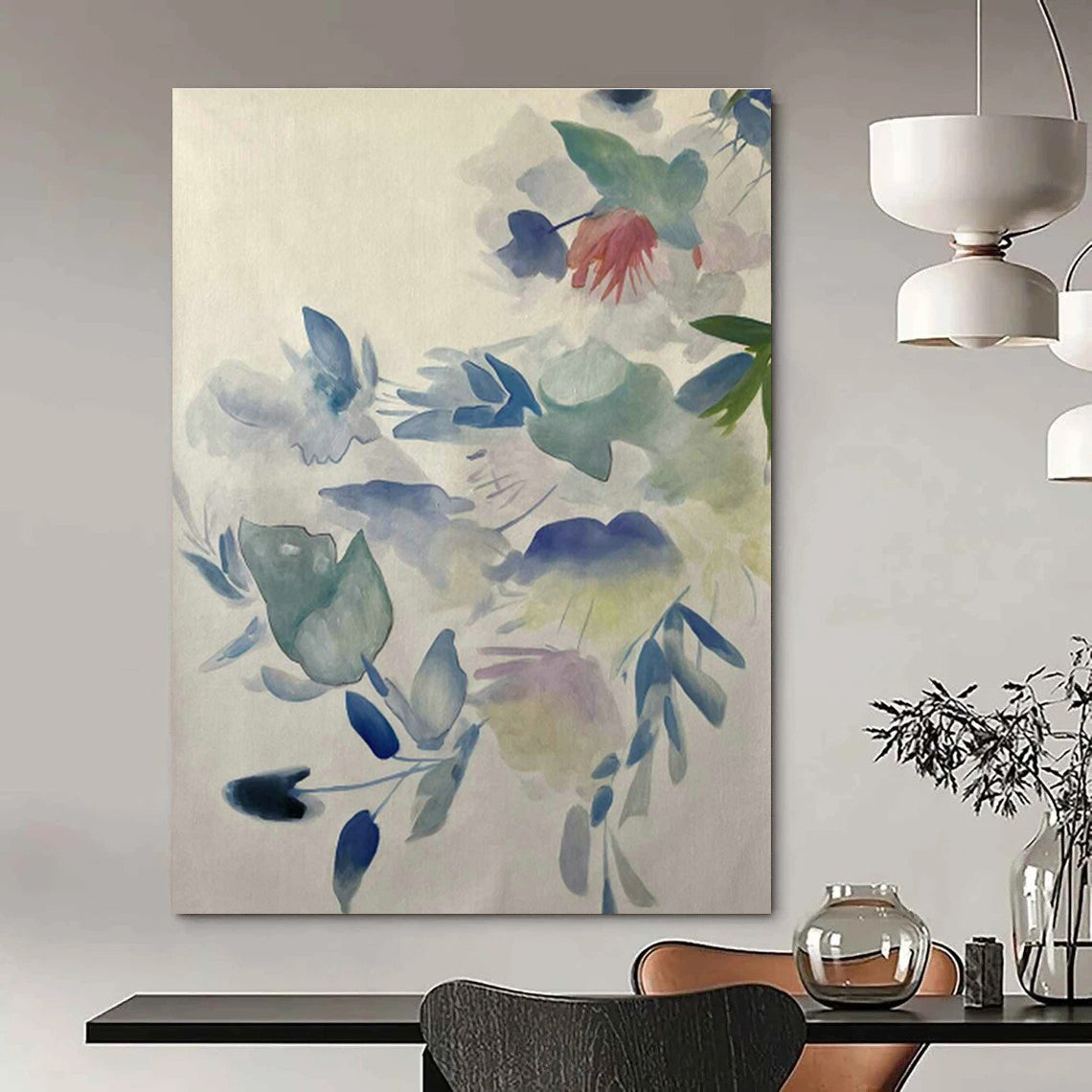 Custom - Made Hand - Painted Abstract Canvases for Bedroom and Cottage Hallway DLZ0756